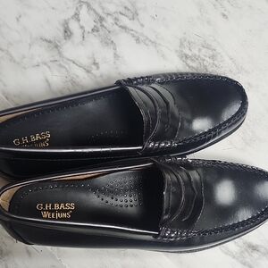G.H. Bass & Co. Classic Black Leather Slip-Ons